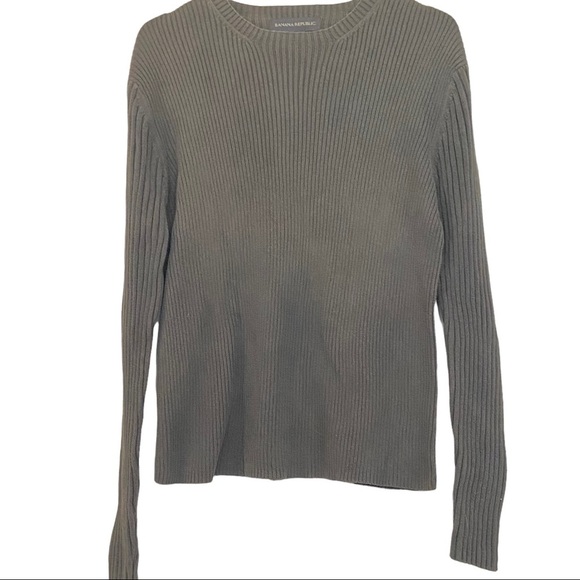 Banana Republic Olive Green Long Sleeve Pullover Sweater Size Large - Picture 1 of 5